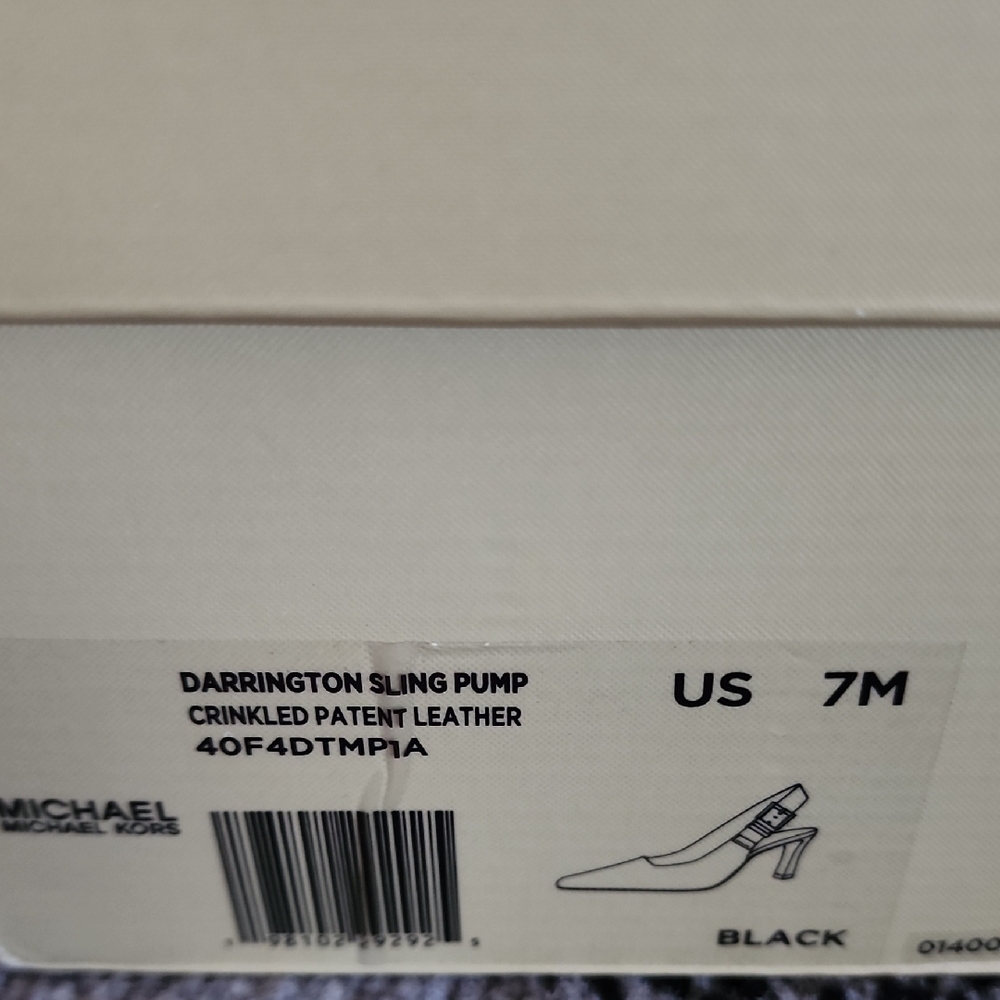 Michael Kors Black Patent Slingback Heels - Picture 2 of 7